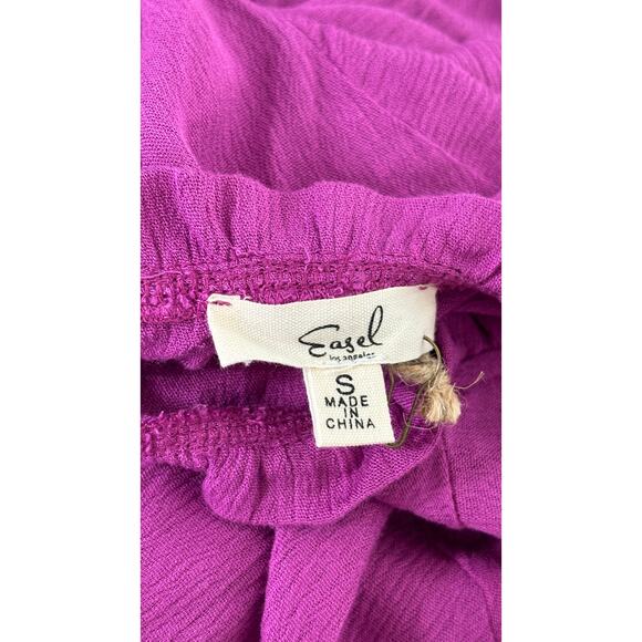 Easel Long Sleeve Tiered Mini Dress Womens Size Small Purple New - Picture 11 of 12